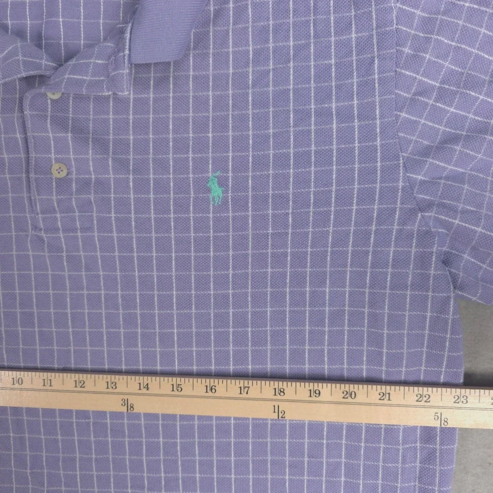 Ralph Lauren Golf‎ Polo Shirt Plaid Short Sleeve Casual XL